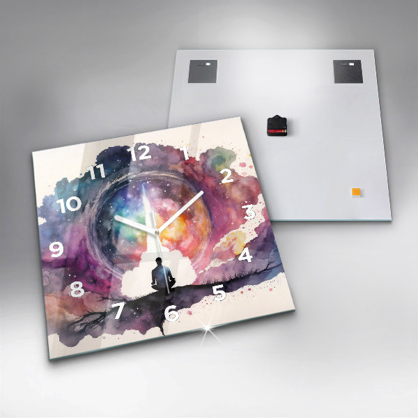 Szögletes fali üvegóra Meditációs életmód