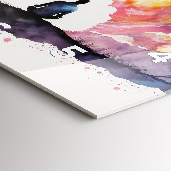 Szögletes fali üvegóra Meditációs életmód