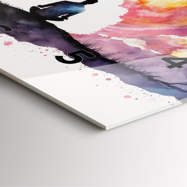 Szögletes fali üvegóra Meditációs életmód