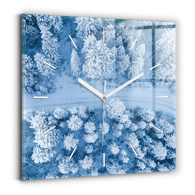 Szögletes fali üvegóra Erdő drónból