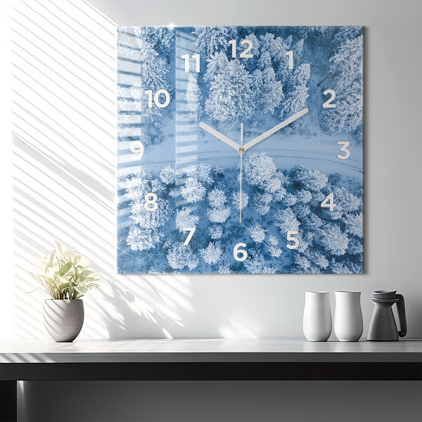 Szögletes fali üvegóra Erdő drónból