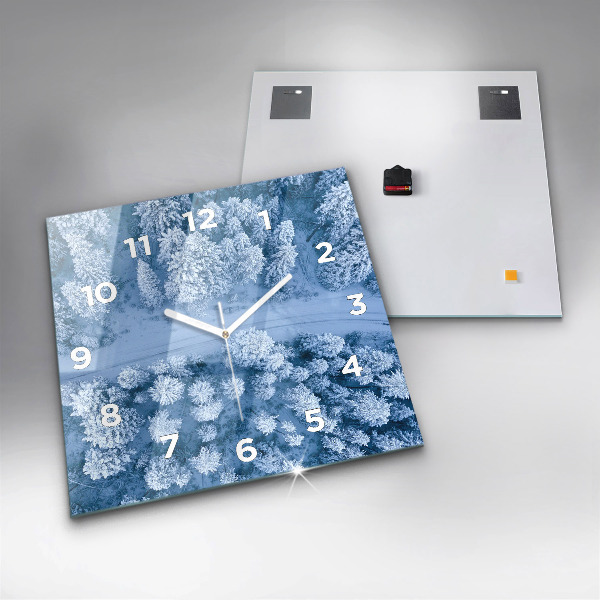 Szögletes fali üvegóra Erdő drónból