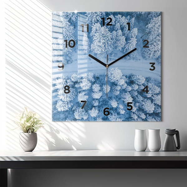 Szögletes fali üvegóra Erdő drónból