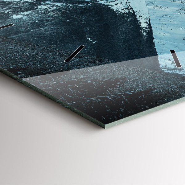 Szögletes fali üvegóra Hegyvidék télen