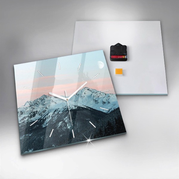 Szögletes fali üvegóra Hegyvidék télen