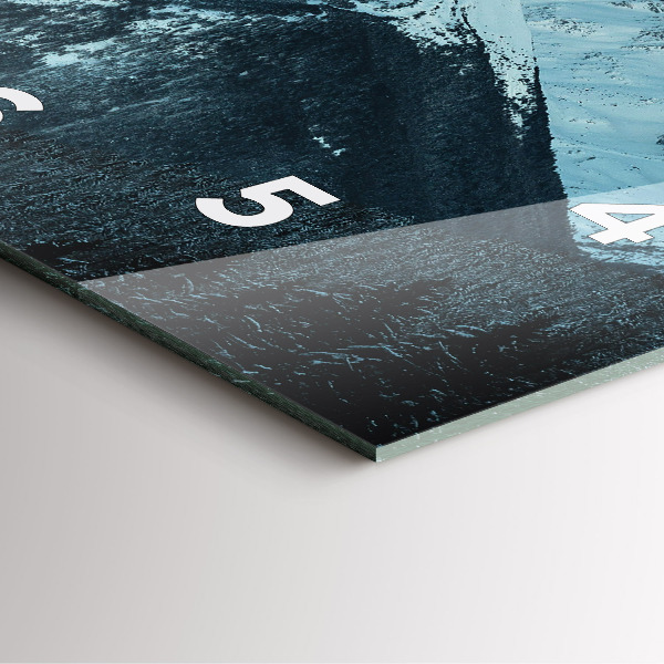 Szögletes fali üvegóra Hegyvidék télen