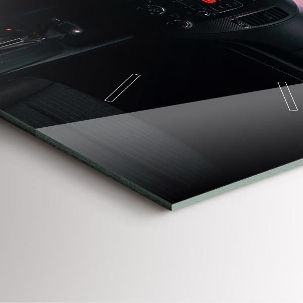 Szögletes fali üvegóra Autó Tokióban