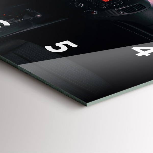 Szögletes fali üvegóra Autó Tokióban