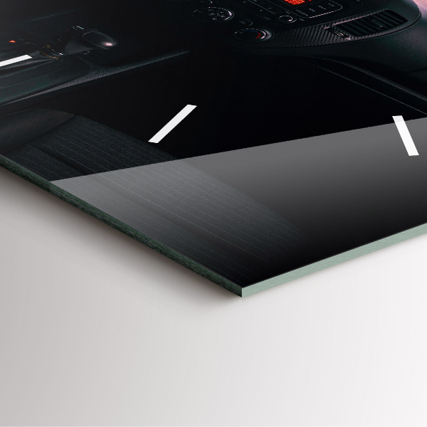 Szögletes fali üvegóra Autó Tokióban