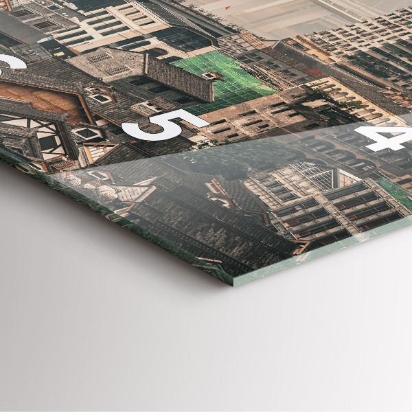 Szögletes fali üvegóra Chongqing óvárosa