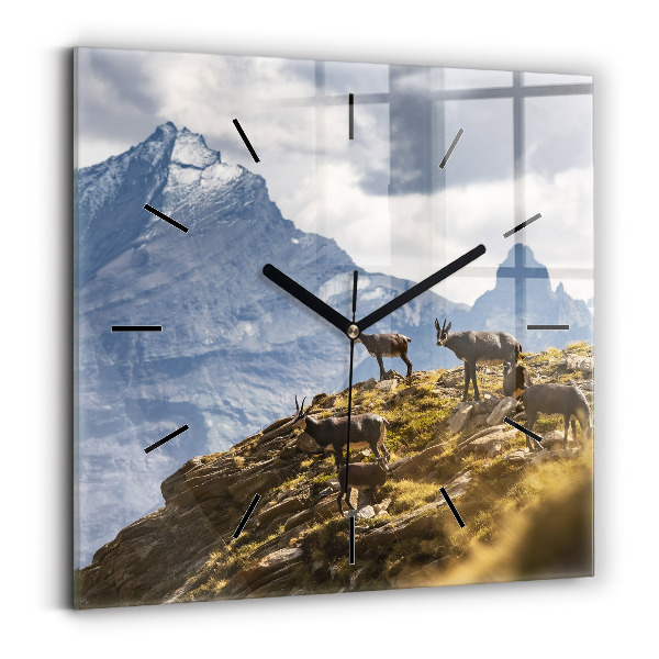 Szögletes fali üvegóra Kecske az Aosta-völgyben