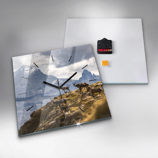 Szögletes fali üvegóra Kecske az Aosta-völgyben