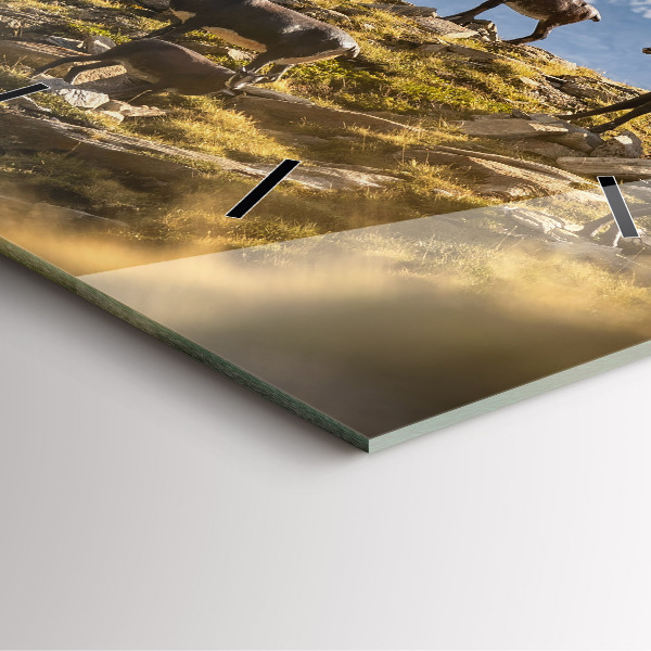 Szögletes fali üvegóra Kecske az Aosta-völgyben