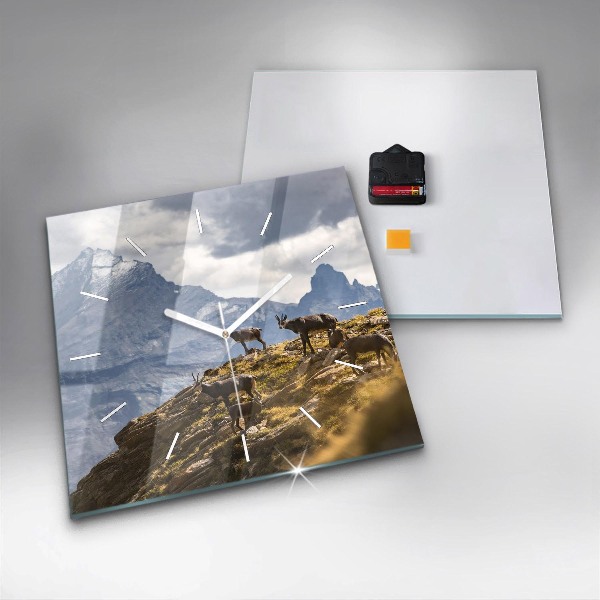Szögletes fali üvegóra Kecske az Aosta-völgyben