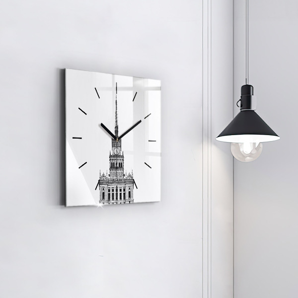 Szögletes fali üvegóra Kultúra és Tudomány Palotája