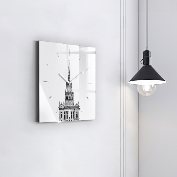 Szögletes fali üvegóra Kultúra és Tudomány Palotája