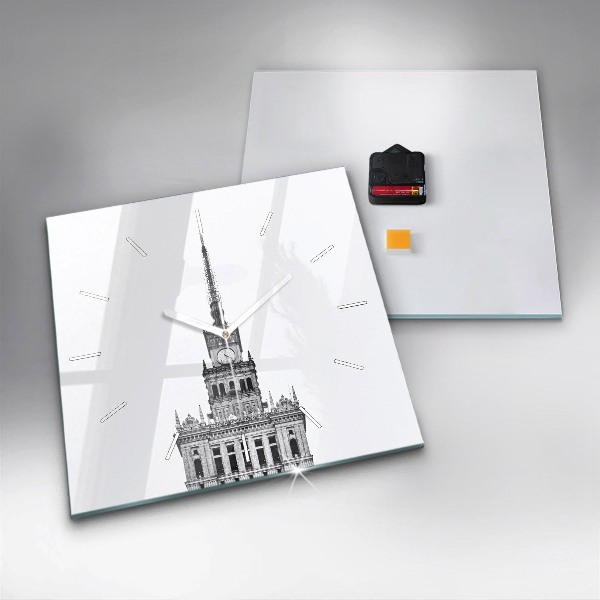 Szögletes fali üvegóra Kultúra és Tudomány Palotája