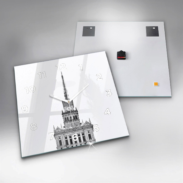 Szögletes fali üvegóra Kultúra és Tudomány Palotája