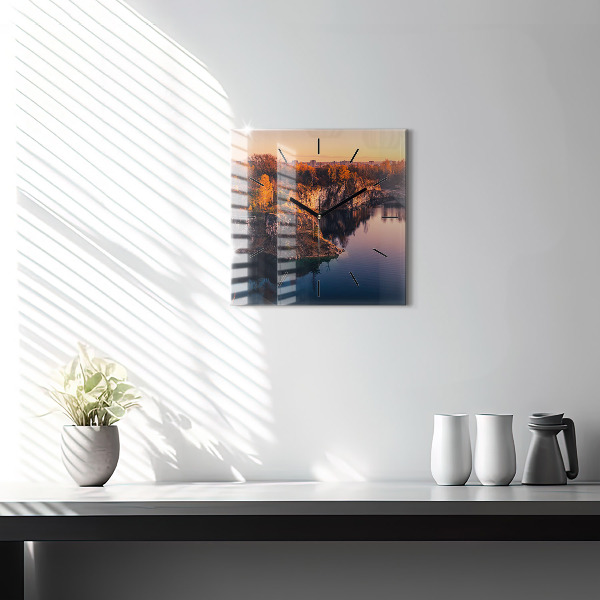 Szögletes fali üvegóra Krakkói Zakrzówek-tó