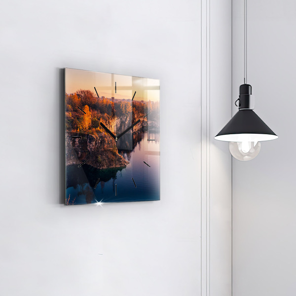 Szögletes fali üvegóra Krakkói Zakrzówek-tó