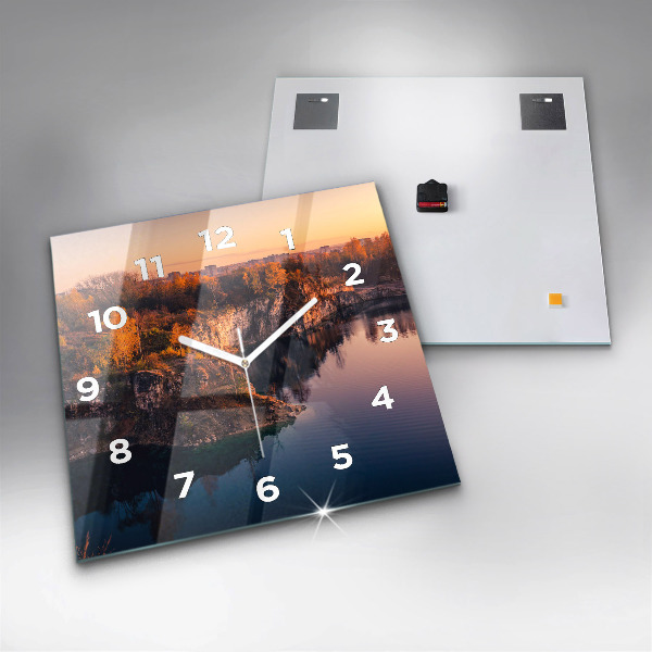 Szögletes fali üvegóra Krakkói Zakrzówek-tó