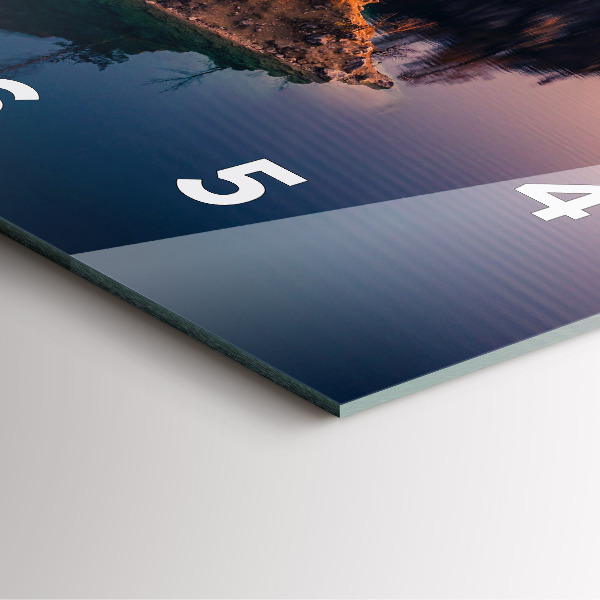 Szögletes fali üvegóra Krakkói Zakrzówek-tó