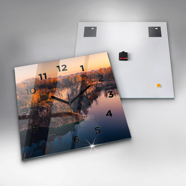 Szögletes fali üvegóra Krakkói Zakrzówek-tó