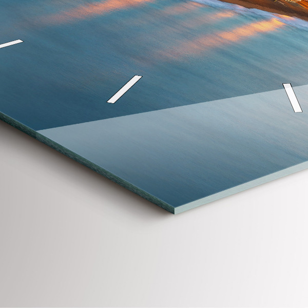 Szögletes fali üvegóra Barcelona Beach