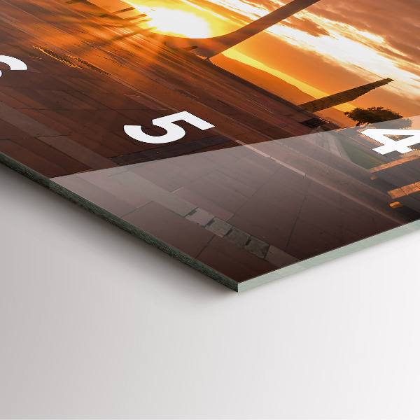 Szögletes fali üvegóra Barcelona Olimpiai Park