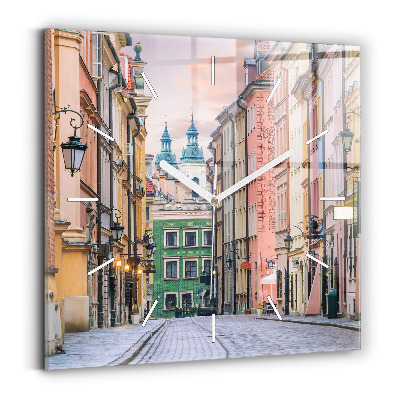 Szögletes fali üvegóra Óváros Varsóban