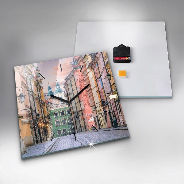 Szögletes fali üvegóra Óváros Varsóban