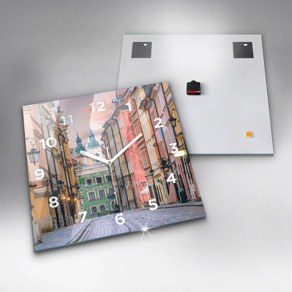 Szögletes fali üvegóra Óváros Varsóban