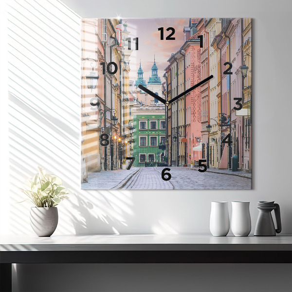 Szögletes fali üvegóra Óváros Varsóban