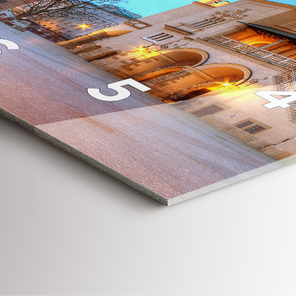 Szögletes fali üvegóra Fő piactér Krakkóban