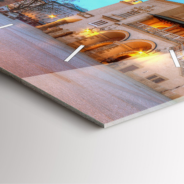 Szögletes fali üvegóra Fő piactér Krakkóban