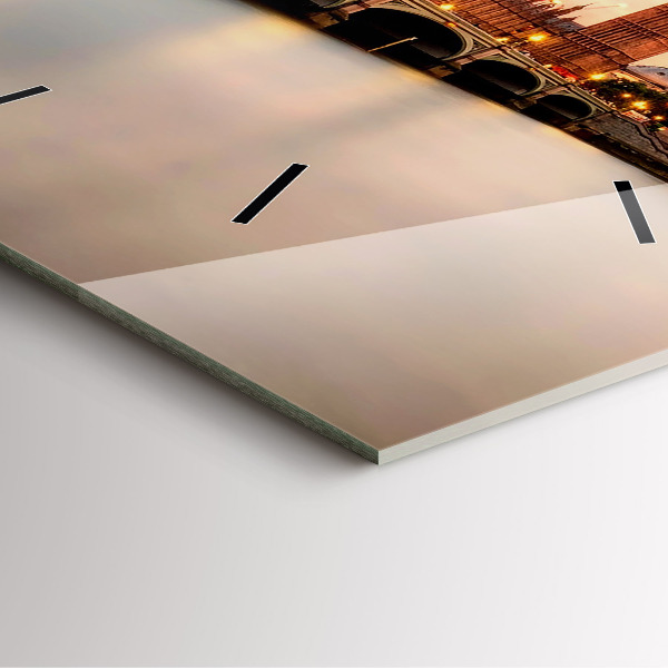 Szögletes fali üvegóra Big Ben London panoráma