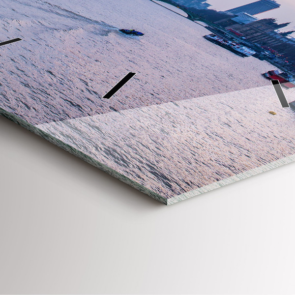 Szögletes fali üvegóra London Eye városi panoráma