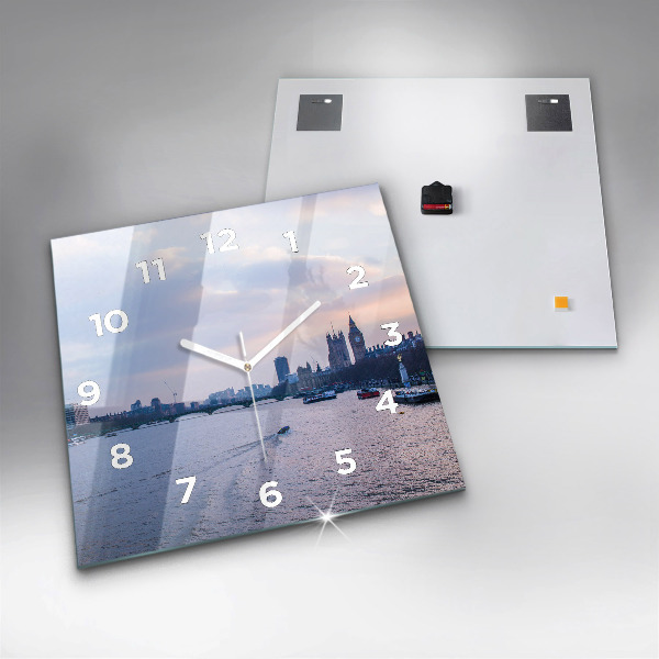 Szögletes fali üvegóra London Eye városi panoráma