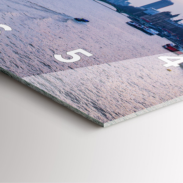 Szögletes fali üvegóra London Eye városi panoráma