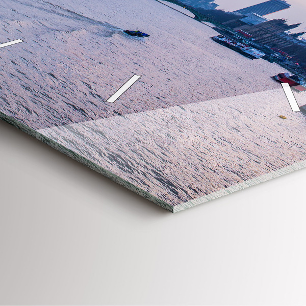 Szögletes fali üvegóra London Eye városi panoráma