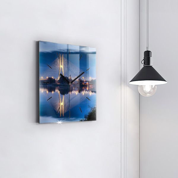 Szögletes fali üvegóra Rędziński híd Wrocław