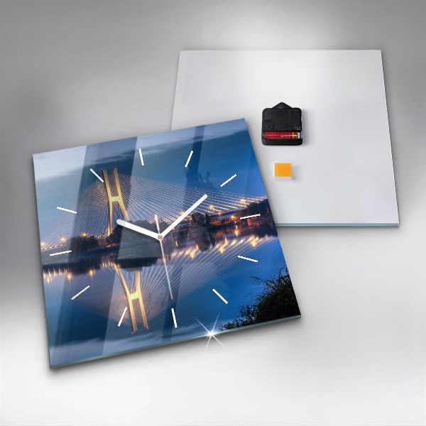 Szögletes fali üvegóra Rędziński híd Wrocław