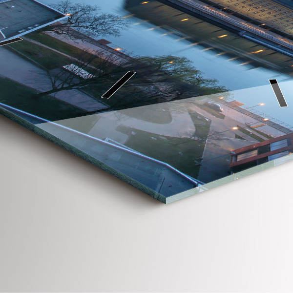 Szögletes fali üvegóra Wroclaw egy drónból