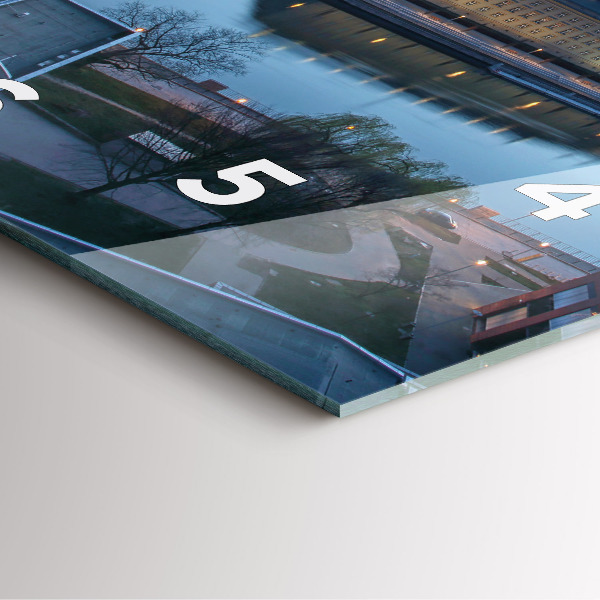 Szögletes fali üvegóra Wroclaw egy drónból