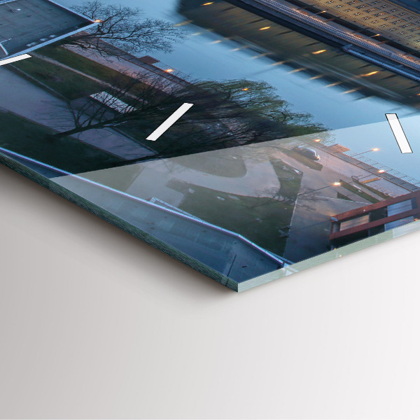 Szögletes fali üvegóra Wroclaw egy drónból