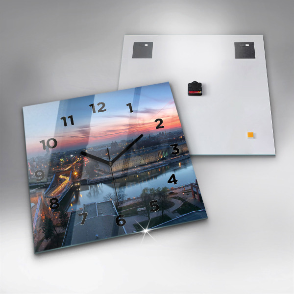 Szögletes fali üvegóra Wroclaw egy drónból