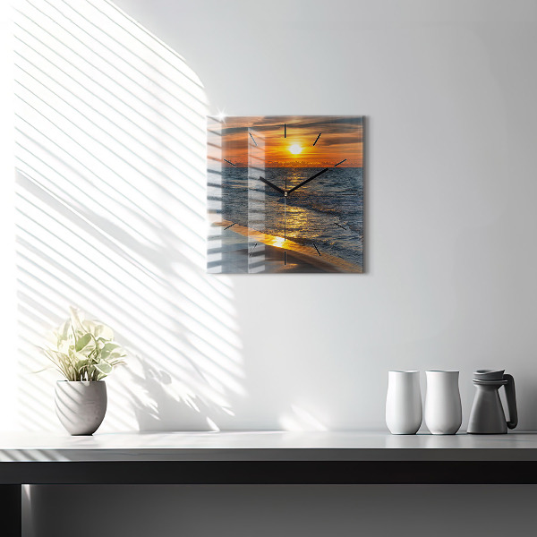 Szögletes fali üvegóra Władysławowo Balti-tenger