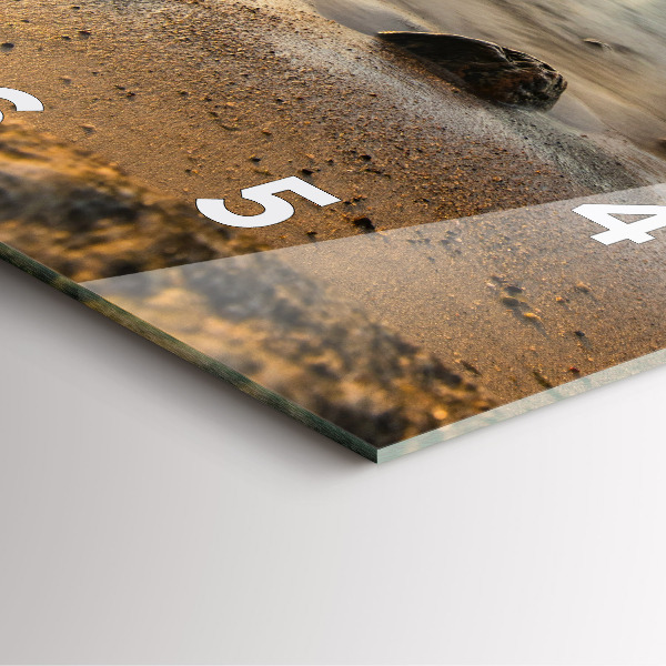 Szögletes fali üvegóra Napkelte Balti-tenger