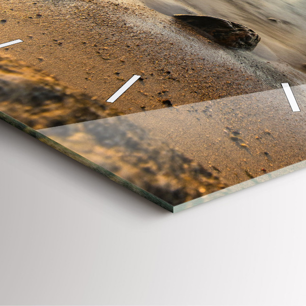 Szögletes fali üvegóra Napkelte Balti-tenger