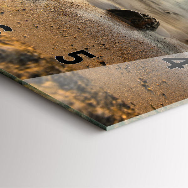 Szögletes fali üvegóra Napkelte Balti-tenger